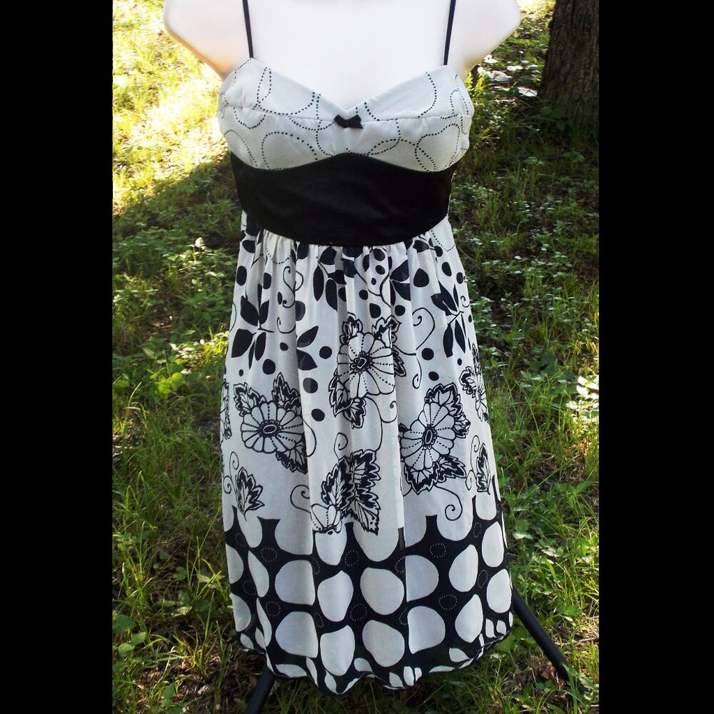 Beautiful Floral and Polka Dot Print Dress ...by Trixxi Clothing Company